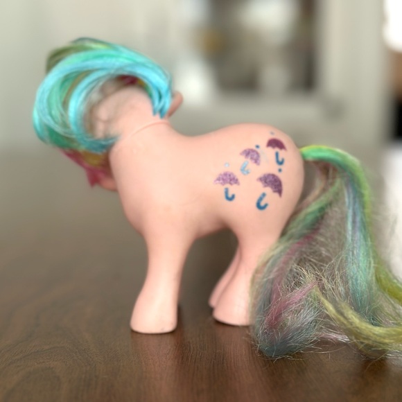 Vintage 1983 My Little Pony G1 Parasol Rainbow Hair Umbrellas 80s Figure - Picture 3 of 3